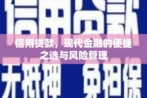 隆尧信用贷款，现代金融的便捷之选与风险管理