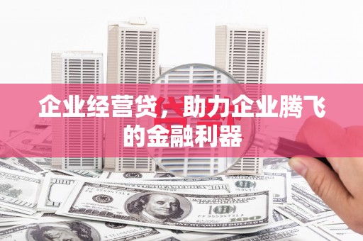 隆尧企业经营贷，助力企业腾飞的金融利器