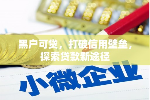 隆尧黑户可贷，打破信用壁垒，探索贷款新途径