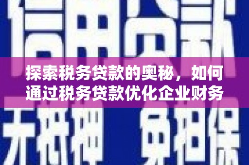隆尧探索税务贷款的奥秘，如何通过税务贷款优化企业财务