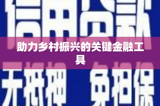 隆尧助力乡村振兴的关键金融工具