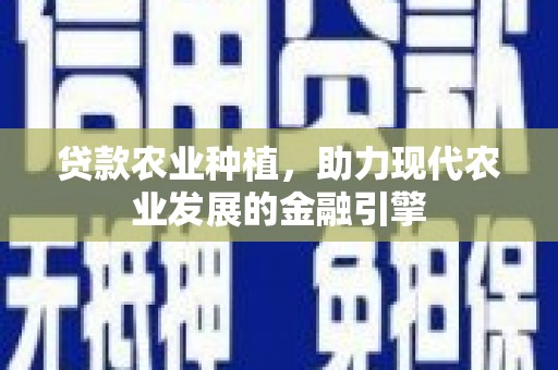 隆尧贷款农业种植，助力现代农业发展的金融引擎