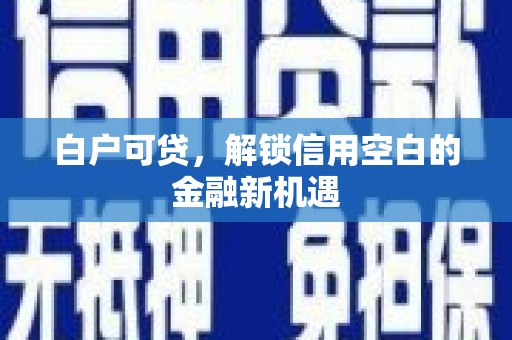 隆尧白户可贷，解锁信用空白的金融新机遇