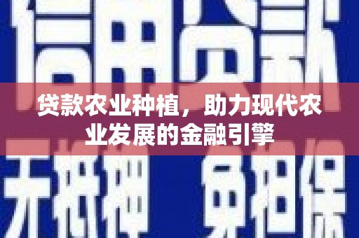隆尧贷款农业种植，助力现代农业发展的金融引擎