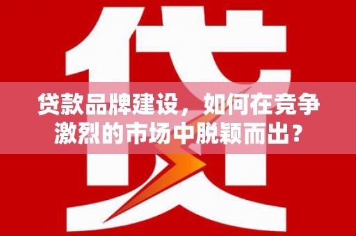 隆尧贷款品牌建设，如何在竞争激烈的市场中脱颖而出？