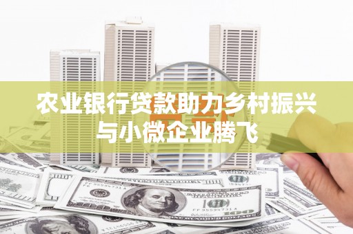 隆尧农业银行贷款助力乡村振兴与小微企业腾飞