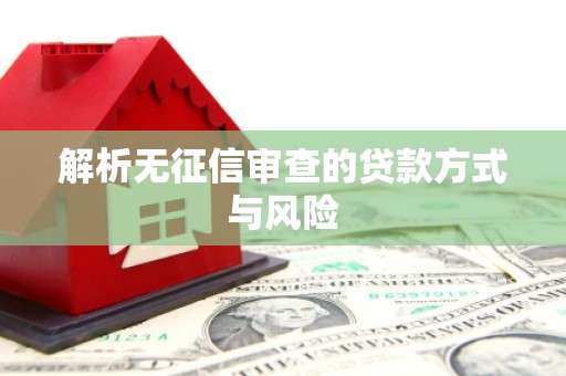隆尧解析无征信审查的贷款方式与风险